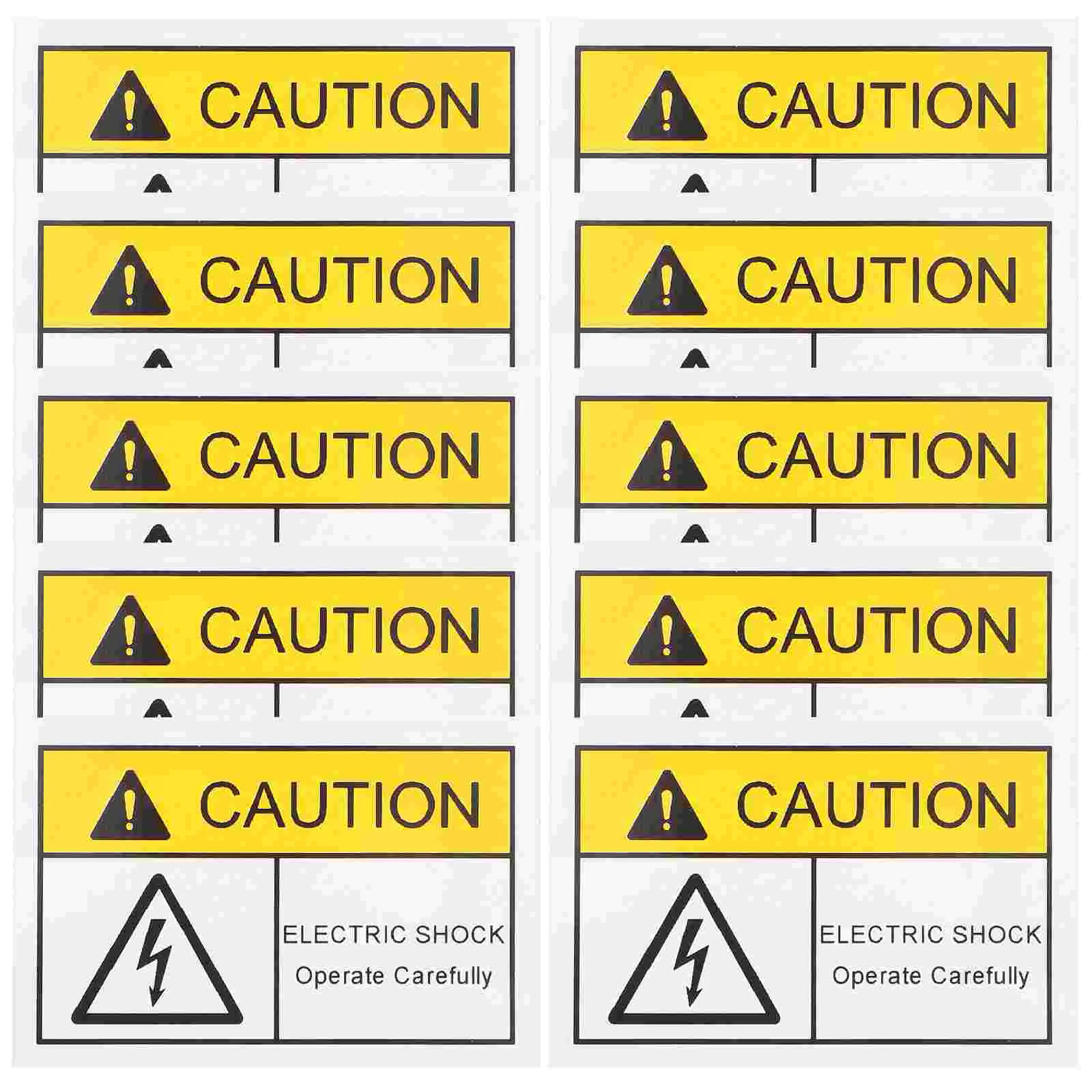 10 Pcs Sticker Note The Grounding Labels Electrical Room Self-adhesive Vinyl Decals Warning for Safety