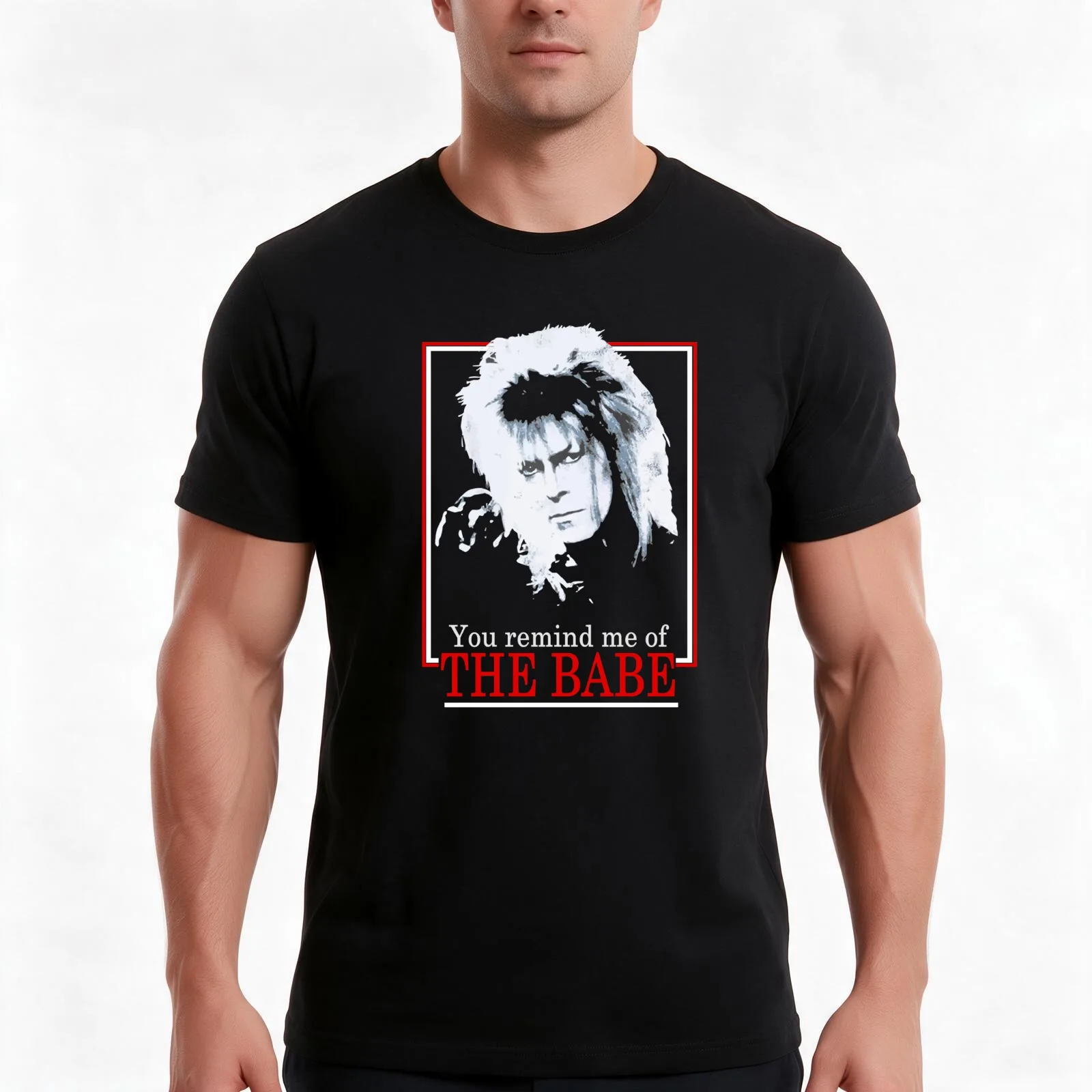 Womens Labyrinth Retro You Remind Me of The Babe T-Shirt Summer Casual Cotton Tee Oversized Streetwear Tops Unisex Men Women