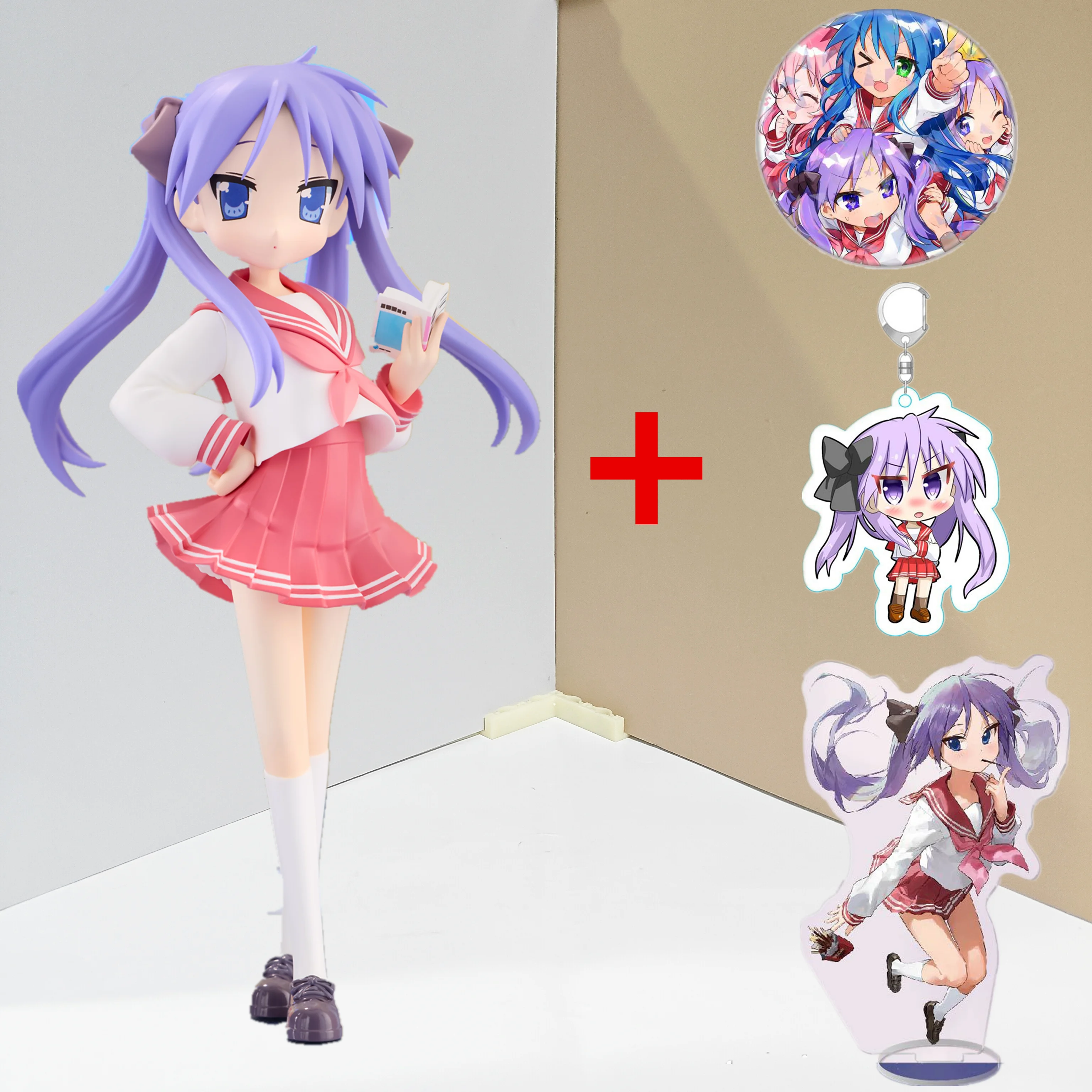 

Фигурка Furyu Lucky Star Kagami Hiiragi Trio Try iT: Аниме-фигурка Lucky Star из ПВХ, модель, игрушка, подарок