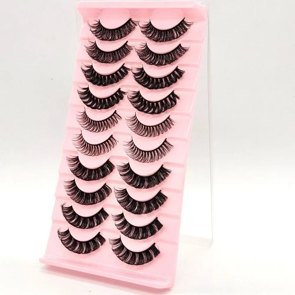 10 Paare/schachtel 3D Volumen Frauen Schönheit Fuffy Lashes Augenverlängerung Falsche Wimpern Dicke Lange Wimpern