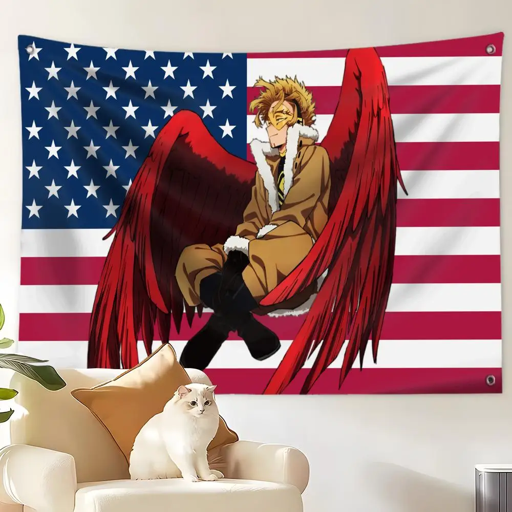 Anime K-keigo Takami Hawk Flags Wall Hanging Banner Large  Wall Art Picture Background Cloth Bedroom Living Room Home Decor