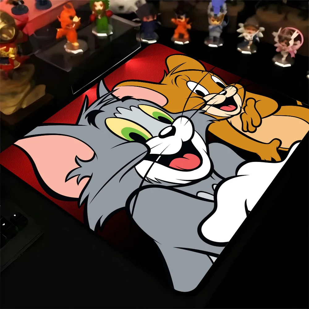 Cartoon T-Tom And J-Jerry Mousepad Small LockEdge Mouse Pad For Gamers Computer Desk Pad Anti-slip Rubber