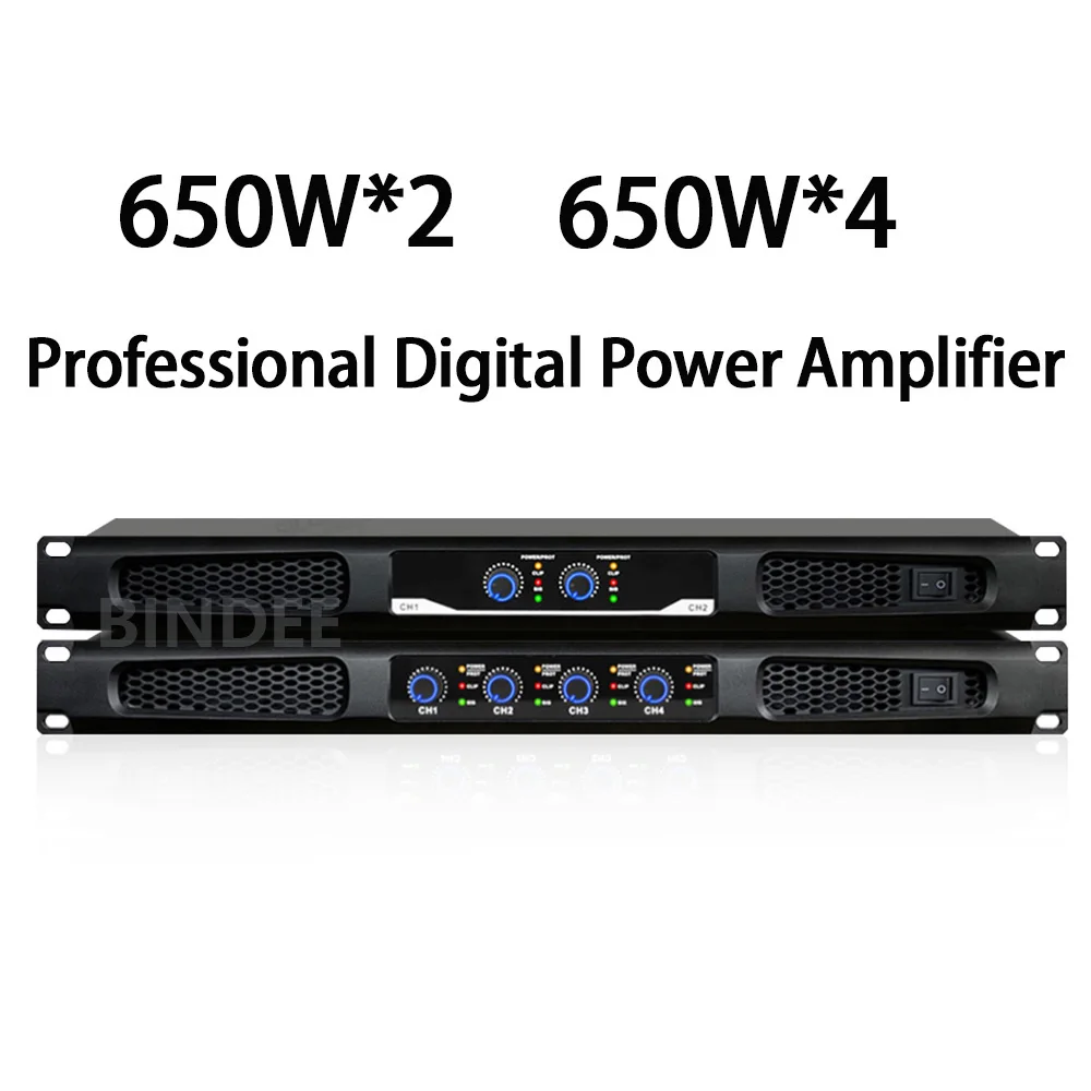 

Professional 2/4 Channel Class D Digital Power Amplifier for DJ Party Stage Dance Church Home Karaoke Outdoor Activity Amplifier