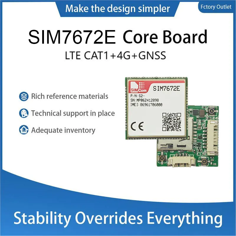 

SIMcom SIM7672E SIM7672E-MGNV SIM7672E-LNGV Core Board , Qualcomm chip, support Data+GNSS(optional) without voice.