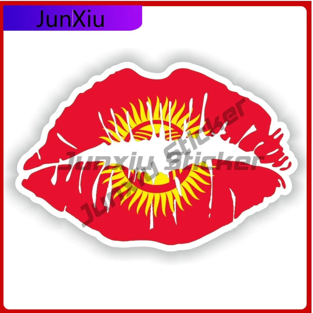 

Kyrgyzstan Lips Flag Artistic Auto Exterior Accent Perfect For Outdoor Vehicle Surfaces