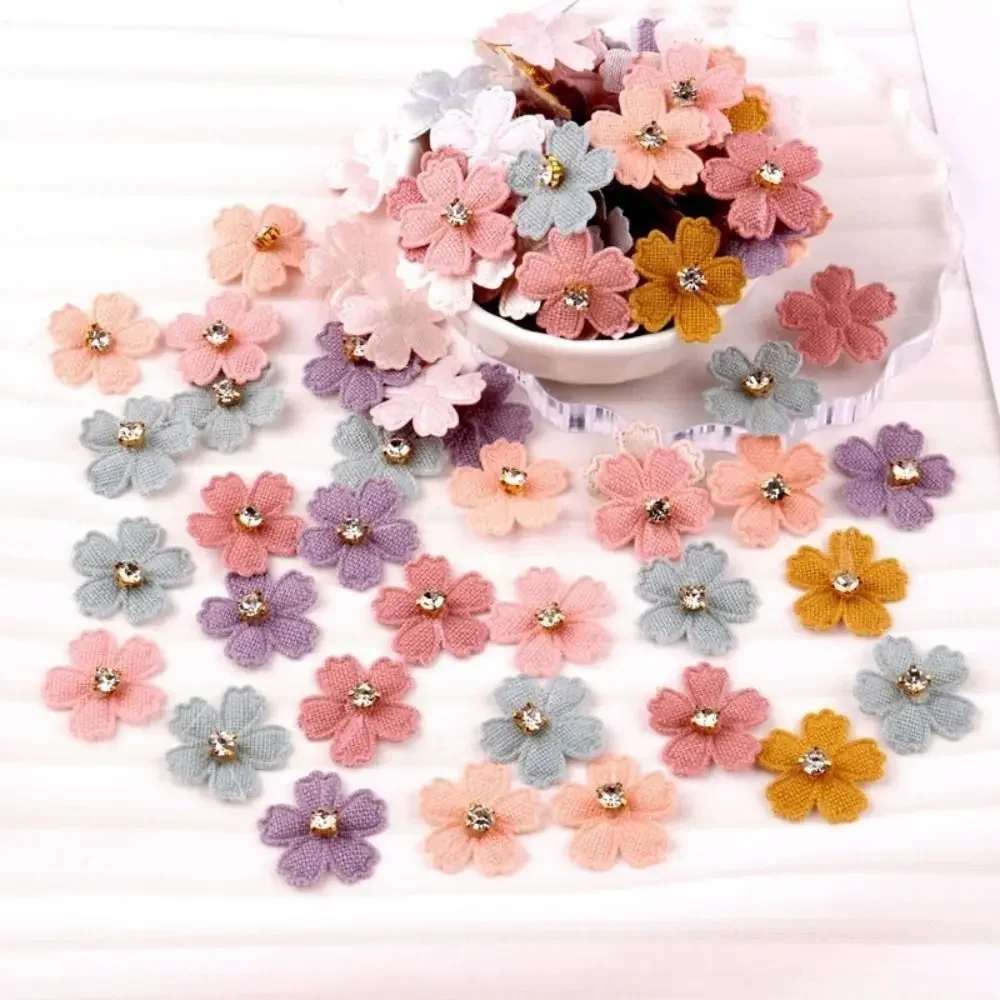 50 Pcs Multicolor Flower Patch Fabric Handmade Diy Embroidery Clothing Sticker Children Girl Clothes Sewing Patch Ornament