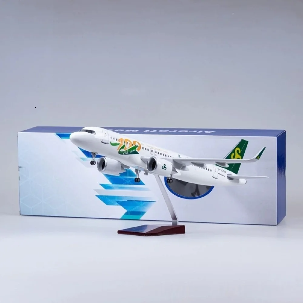 

47CM Model Airways A320neo Spring Model Toy Plane Resin Diecast Airplanes Model Airplane with LED Light for Aviation Enthusiast