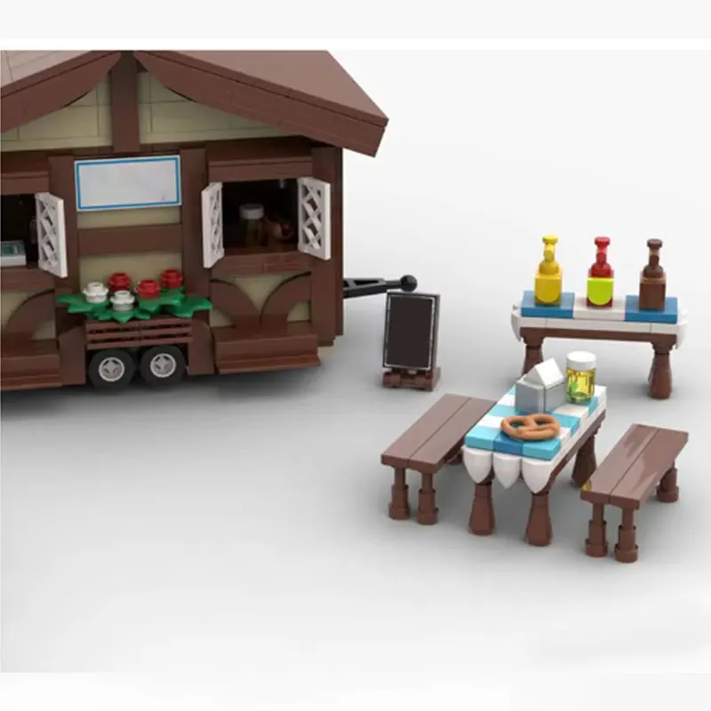 Spot MOC-187089 small particle assembled building blocks, food vehicles, puzzle toys, model ornaments