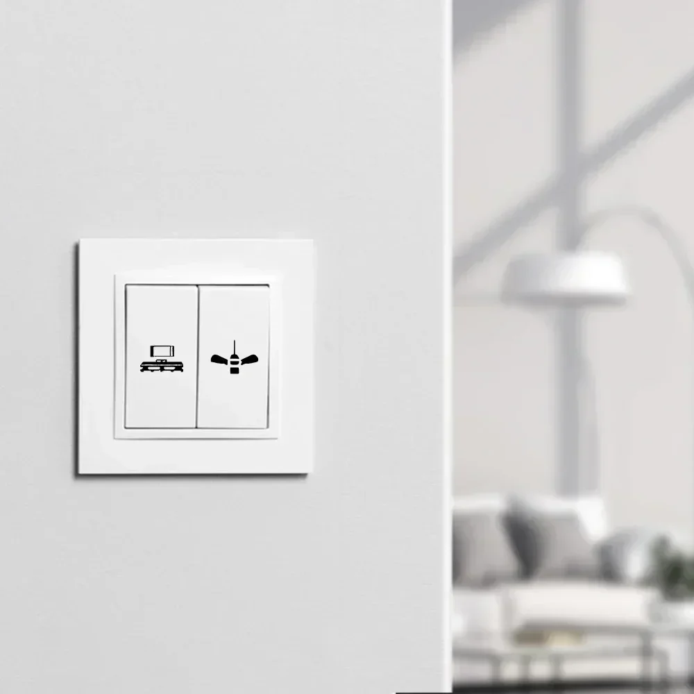 Transparent Light Switch Label Switch Panel function sticker Self-Adhesive on-off Lable Prompt Switch Function Decor Your Space