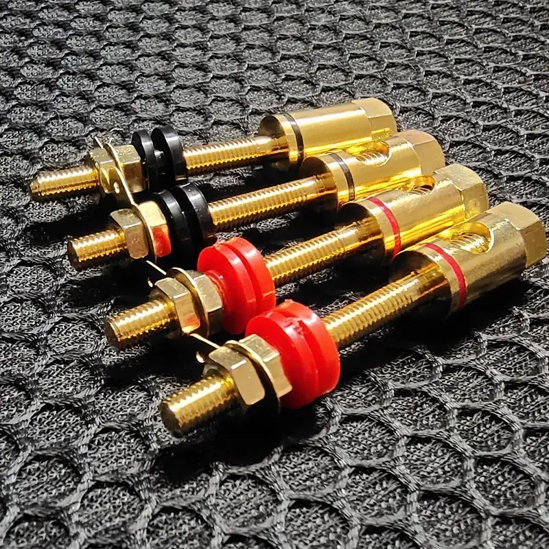 2/4/8pcs Speaker DIY Lengthen Terminal Connector Binding Post HIFI Amplifier Pure Cupper Gold-plated Banana Socket