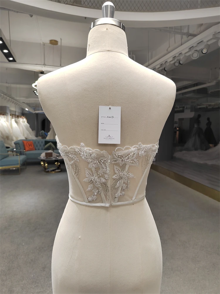 Corset bustier en dentelle perlée pour femme, haute qualité, patients