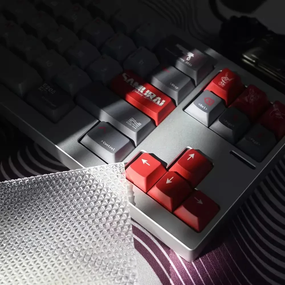 1set sbpk 2077 samurai silverhand keycaps kirsch profil keycap pbt russische japanische schlüssel kappen für mechanische spiel tastatur