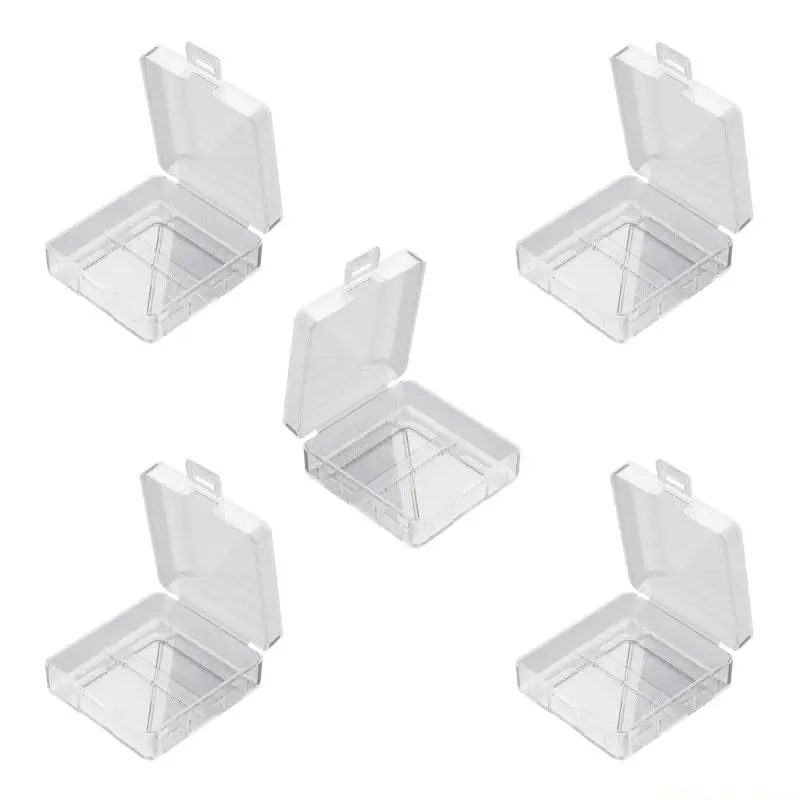 M5TD 9V Battery Storage Case Clear Plastic 2 Slot Organizers Box for 2Pcs 9V Battery Drawer, Toolbox, or Repair Storage Use at