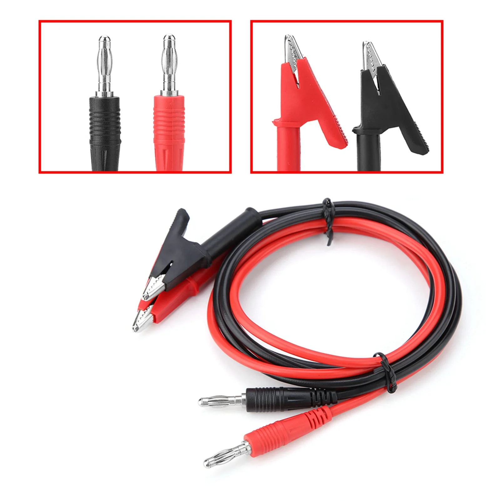 

Зажим для тестирования штекера типа «банан» Тестовый кабель P1040 Силиконовый зажим для штекера типа «банан» Тестовые кабели для испытательных работ по электрическому тестированию