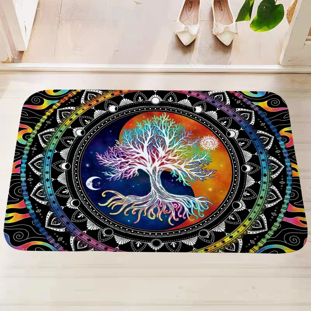 

Nordic Vikings Tree of Life Kitchen Foot Mat Floor Rug Things for The Home Decor Items Entrance Doormat Design Carpet Room Mats