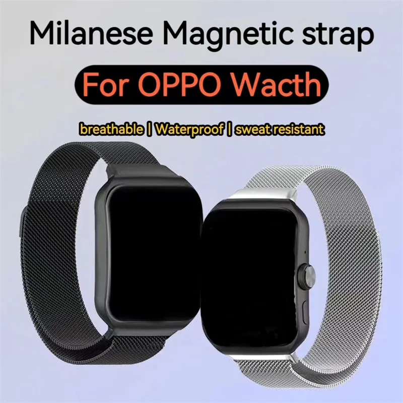 Metal Strap For Oppo Watch 41mm 46mm Stainless Steel Mesh Bracelet Correa for Oppo watch 2 42mm oppo 3 3 pro Band Belt