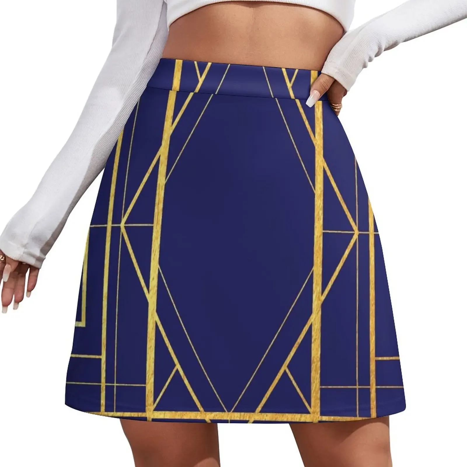 

Art Deco pattern Mini Skirt Women's clothing cosplay skirt for woman japanese kawaii clothes Mini Skirt
