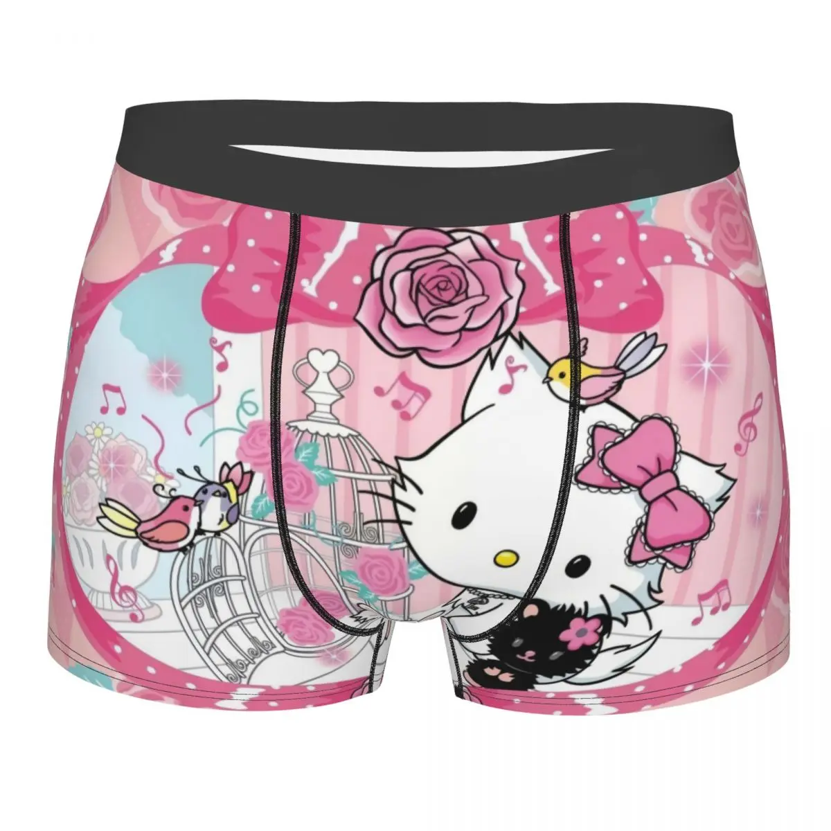 Custom Male Fashion Charmmy Kitty Sanrio Cartoon Underwear Boxer Briefs Stretch Shorts Panties Underpants