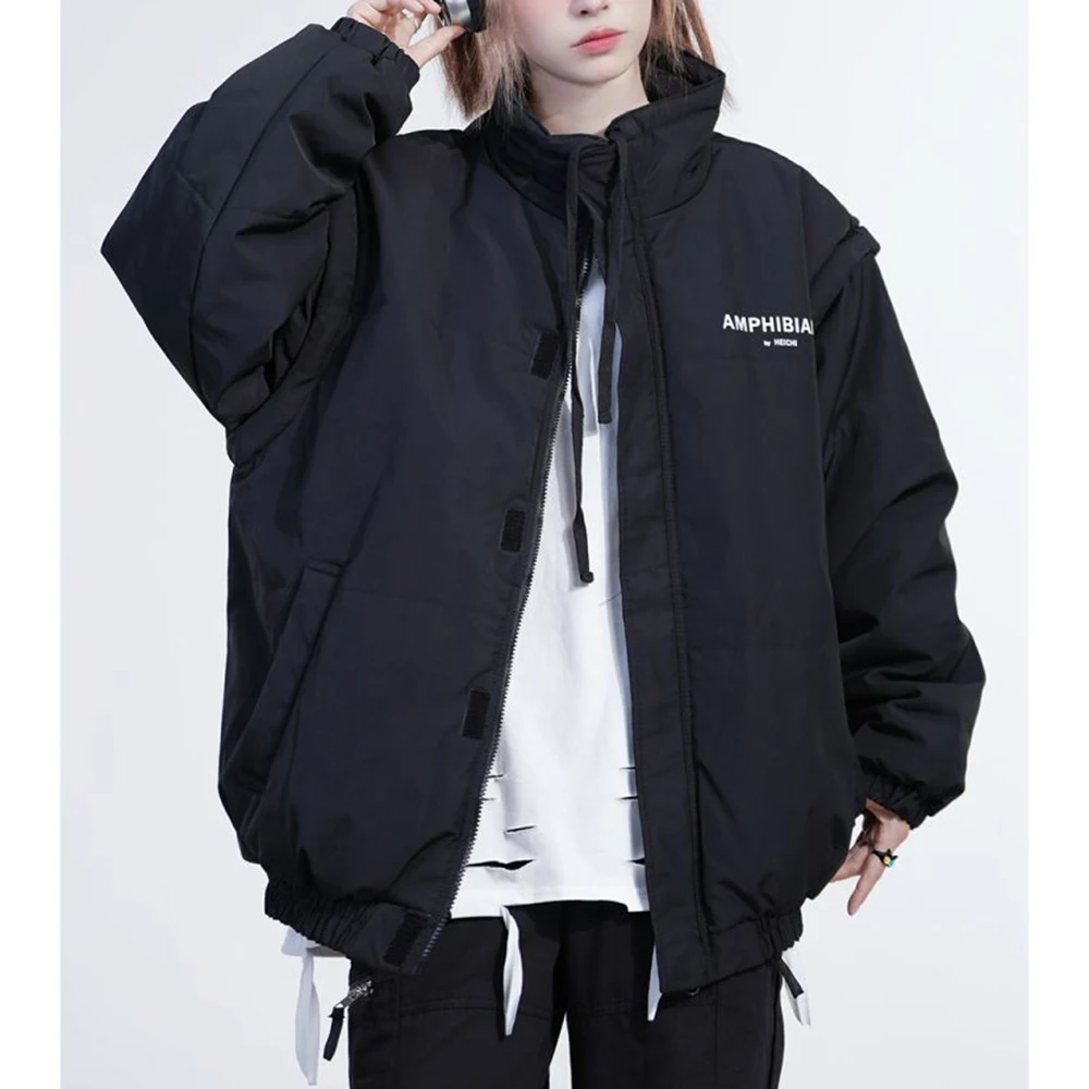 Sleeves women's same cotton-padded clothes women's winter fashion thickened warm cotton-padded couple's vest jackets tide