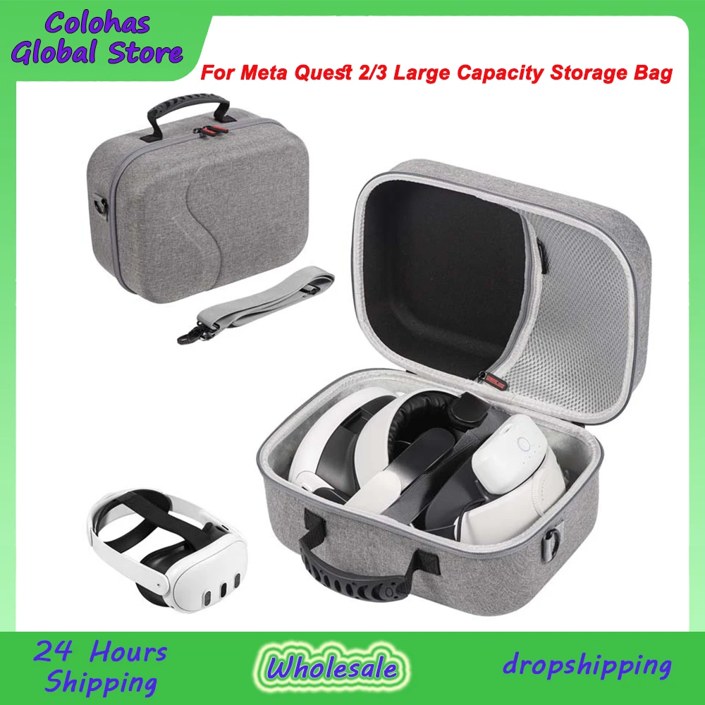 New For MetaQuest 3 VR Glasses Elite Headband Storage Bag Handheld Diagonal Straddle Bag Accessories Virtual Reality Accessories