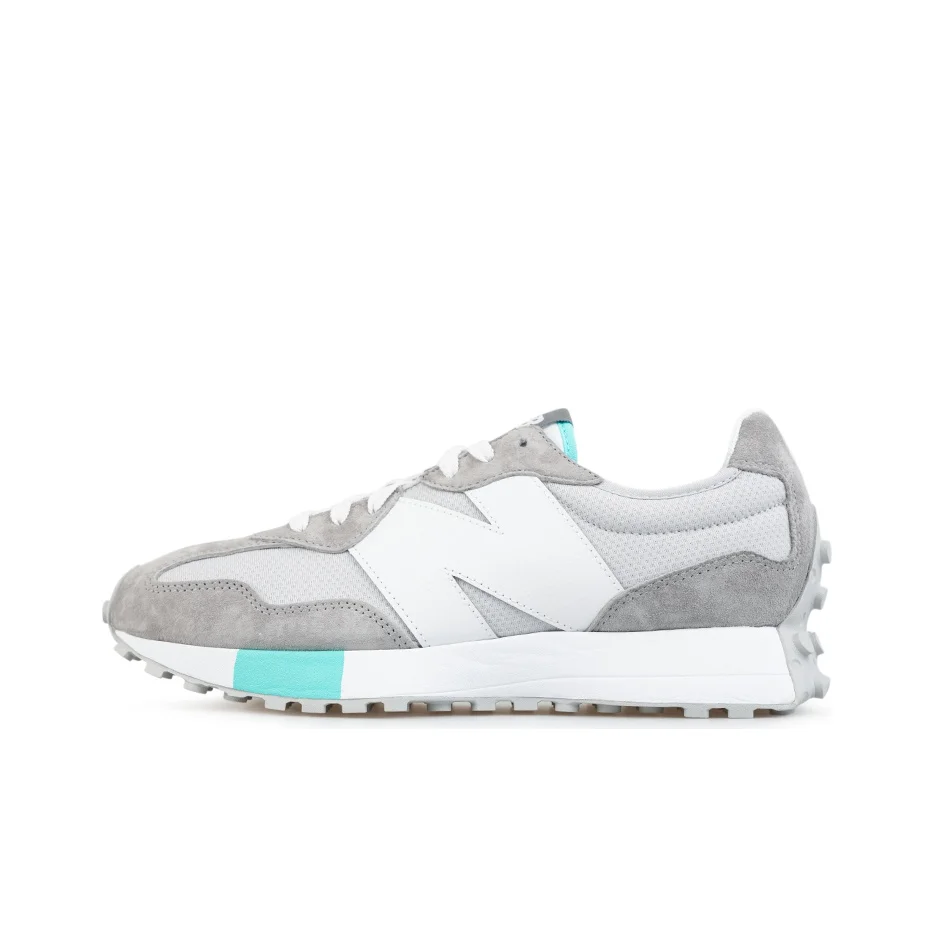 حذاء الجري New Balance NB 327 Retro Fashion Fabric ذو القطع المنخفضة، طراز للجنسين، رمادي أزرق