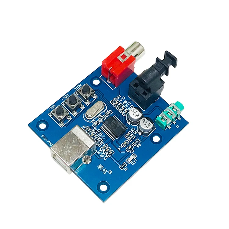 USB input coaxial fiber hifi sound card decoder pcm2704usb sound card DAC decoder 5V power supply