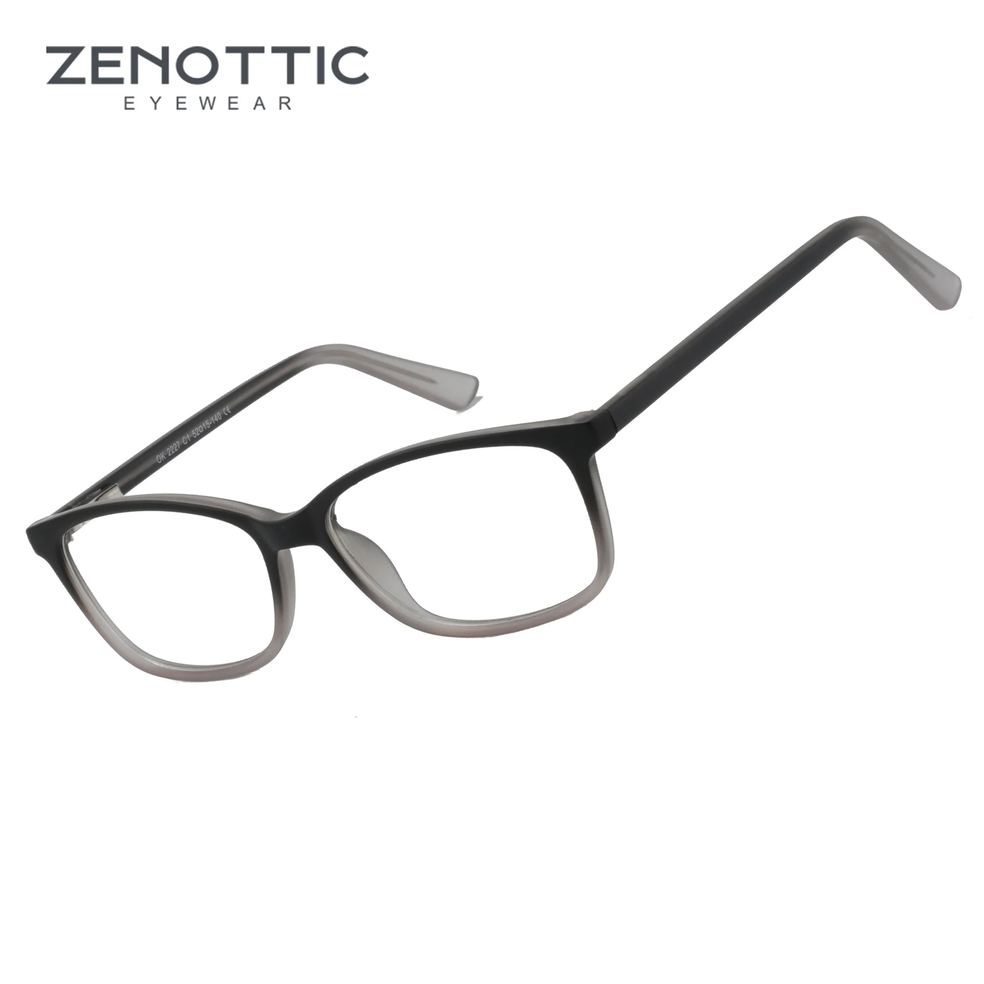 ZENOTTIC 2024 Fashion Pattern Optical Frame Gradient Glasses Frames Non-Prescription Unisex Small Rectangle Eyeglasses