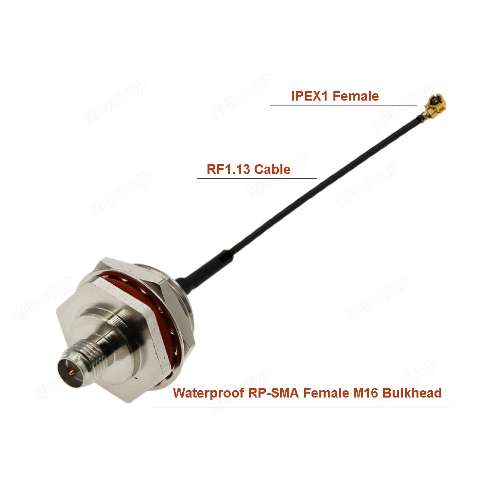 IPEX1 IPX Female to Waterproof RP-SMA Female Bulkhead M16 RG178 Cable 3g 4g WIFI Antenna Adapter RF Cable Jumper 50 Ohm