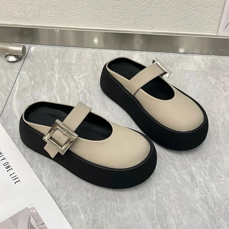 Women Flats Platform Slippers Mules Shoes Casual Sneaker 2026 Spring Slingback Sport Shoes Fashion Flip Flops Walking Zapatos