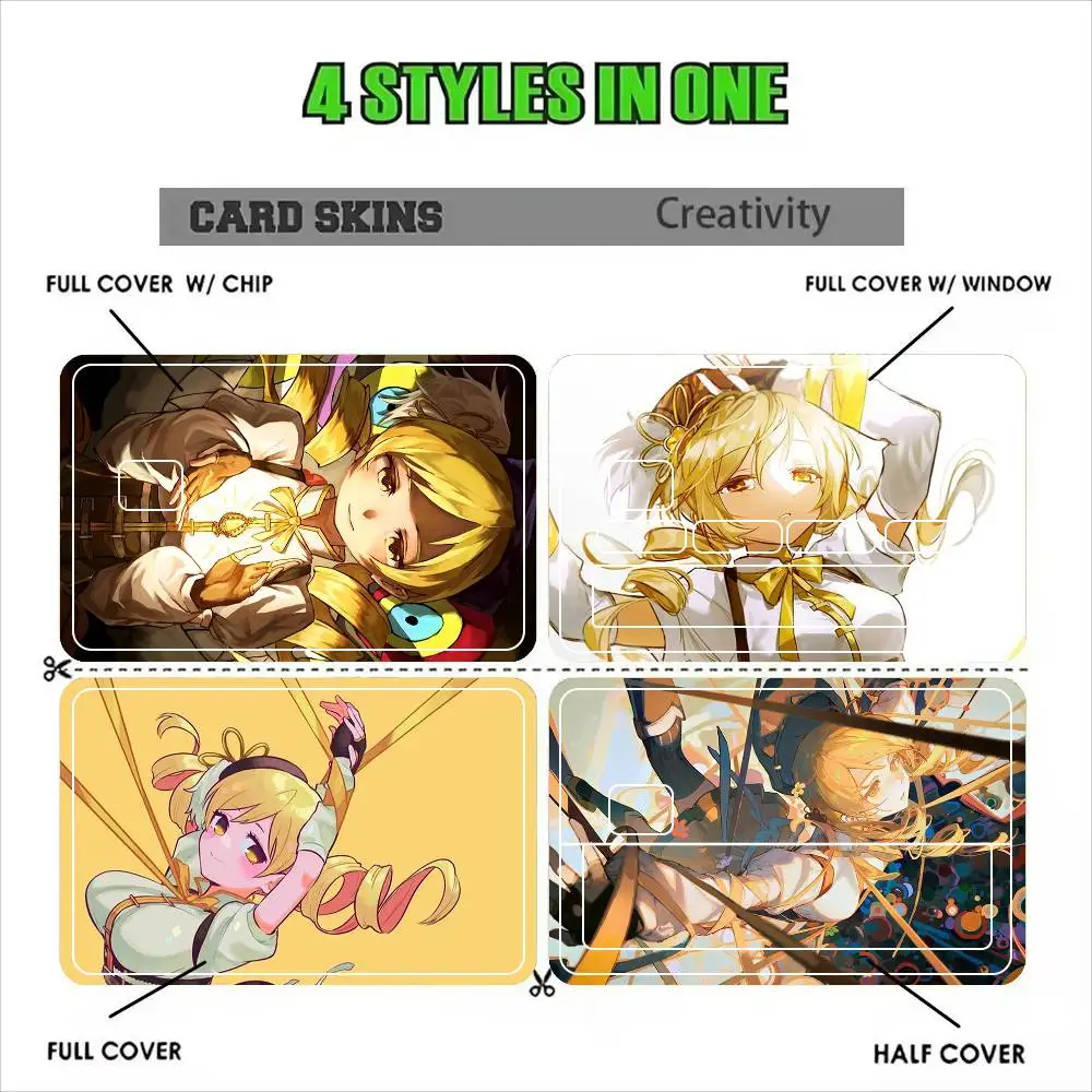 Tomoe Mami Puella Magi Madoka Magica Sticker Film Tape Skin for Credit Card Debit Card Waterproof