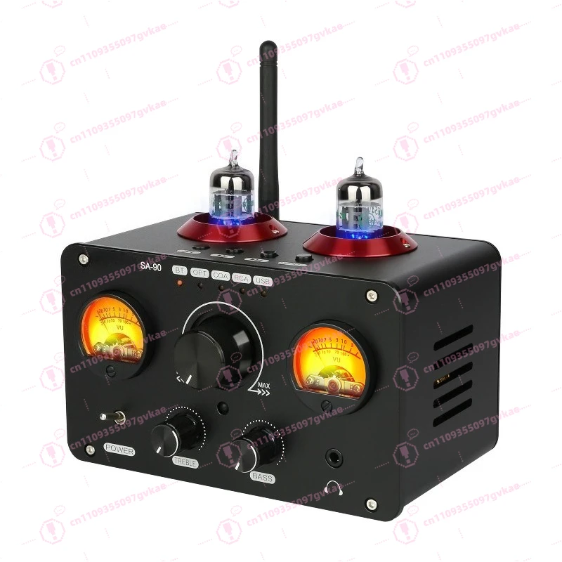 PJ SA-90 Bluetooth 5.0 Vacuum Tube Power Amplifier Fiber Coaxial GE5725 Fever 80W Power Amplifier