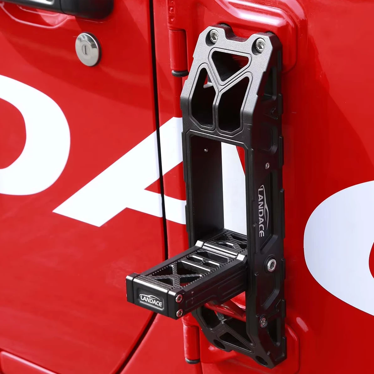 

Metal Exterior Trim Accessories CNC Mechanical Off-road Style Door Hinge Step Foldable Foot Pedal