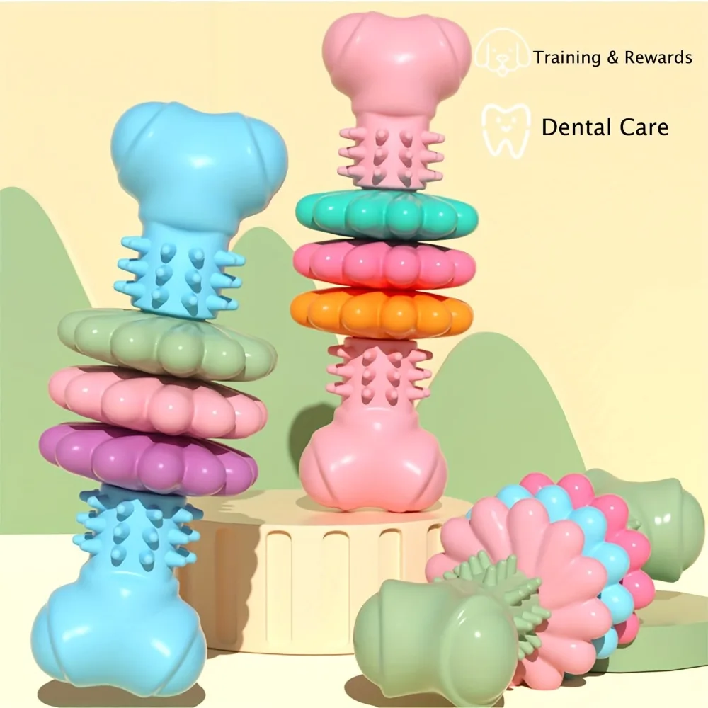 

Indestructible Dog Chew Bone Toy for Aggressive Chewers Teeth Cleaning Training Chew Toy Small Medium Dogs Boredom Relief