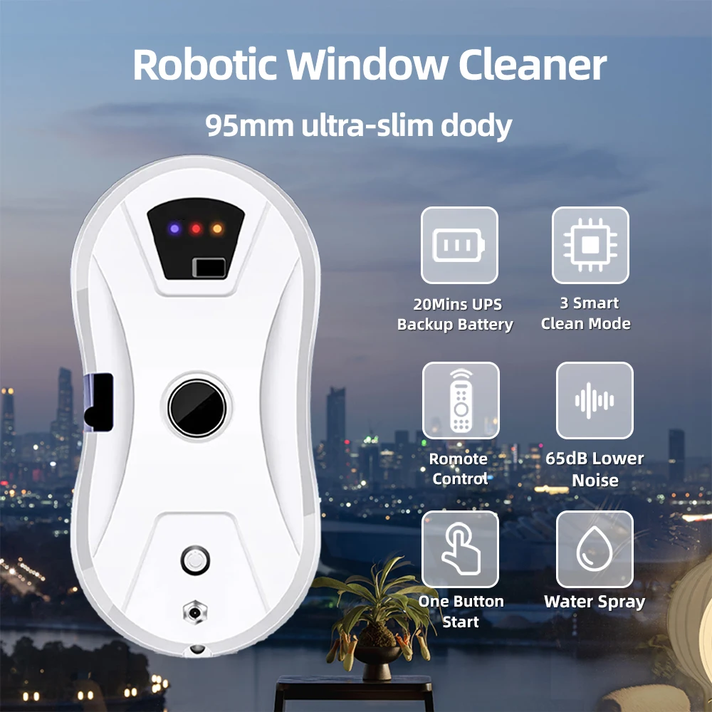 Intelligent Electric Window Cleaning Robot Automatic Water Spray Glass Washer Robotic with Remot Control Windows Washing Cleaner