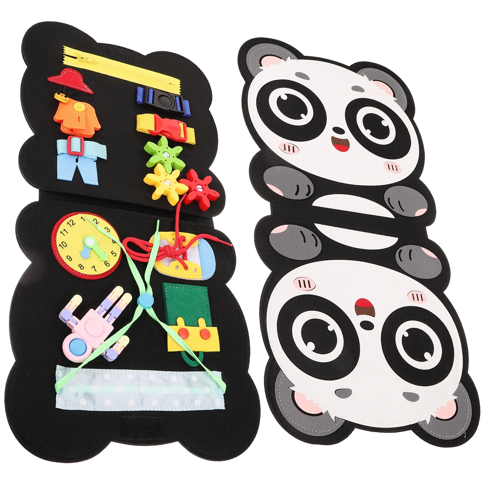 

Panda Felt Safe Paint Educational Busy Board for Early Learning Sensory Motor Skill Development