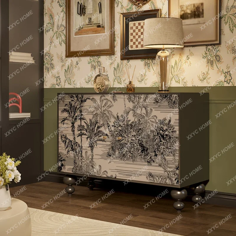 Jungle Animal Ash Locker Living Room Home Edge Cabinet