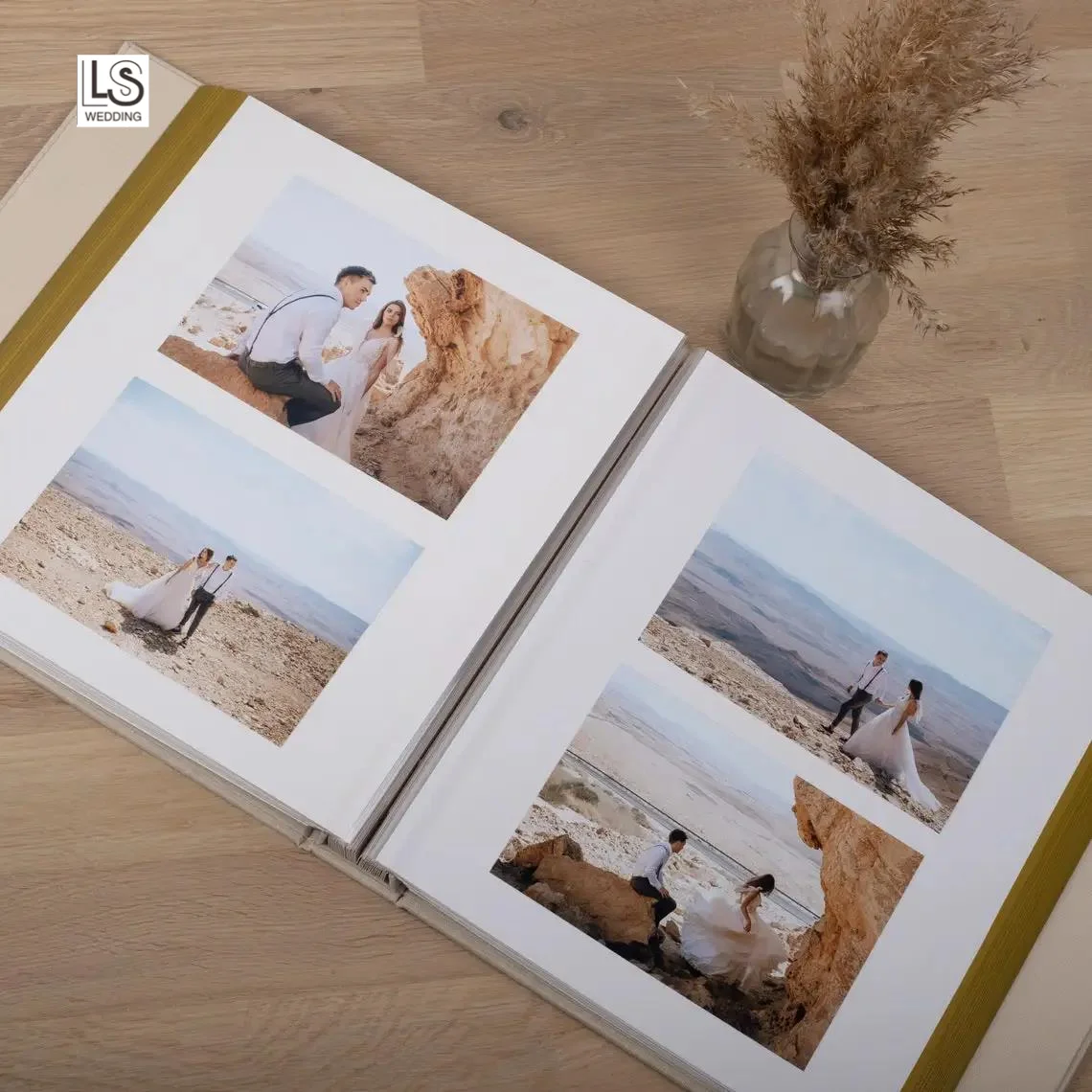 Imagem -02 - Linho Personalizado Photo Album com Mangas Custom Photo Album Casamento Nome Personalizado Família Memory Book Presentes