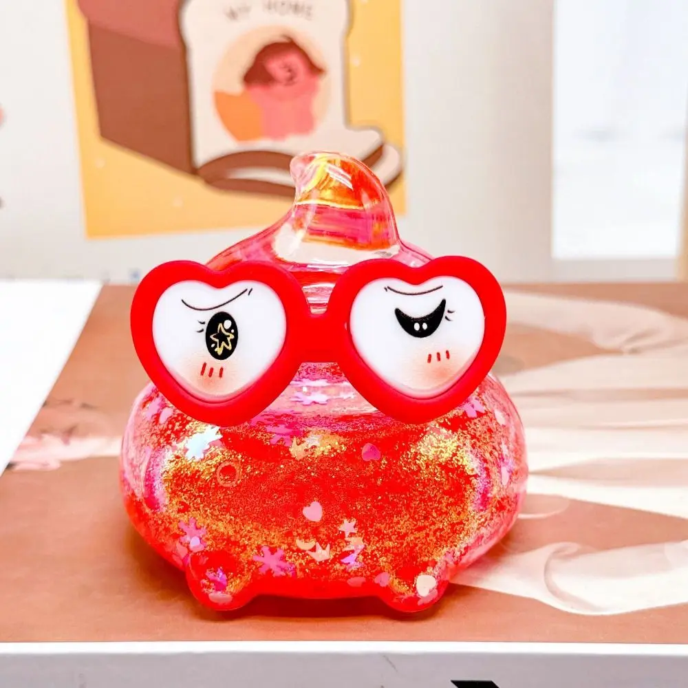 Shiny Candy Color Poop Dolls Cute Lovely Jewelry Doll Desktop Ornaments Mini Kawaii Cartoon Poop Model Toy Small Gifts