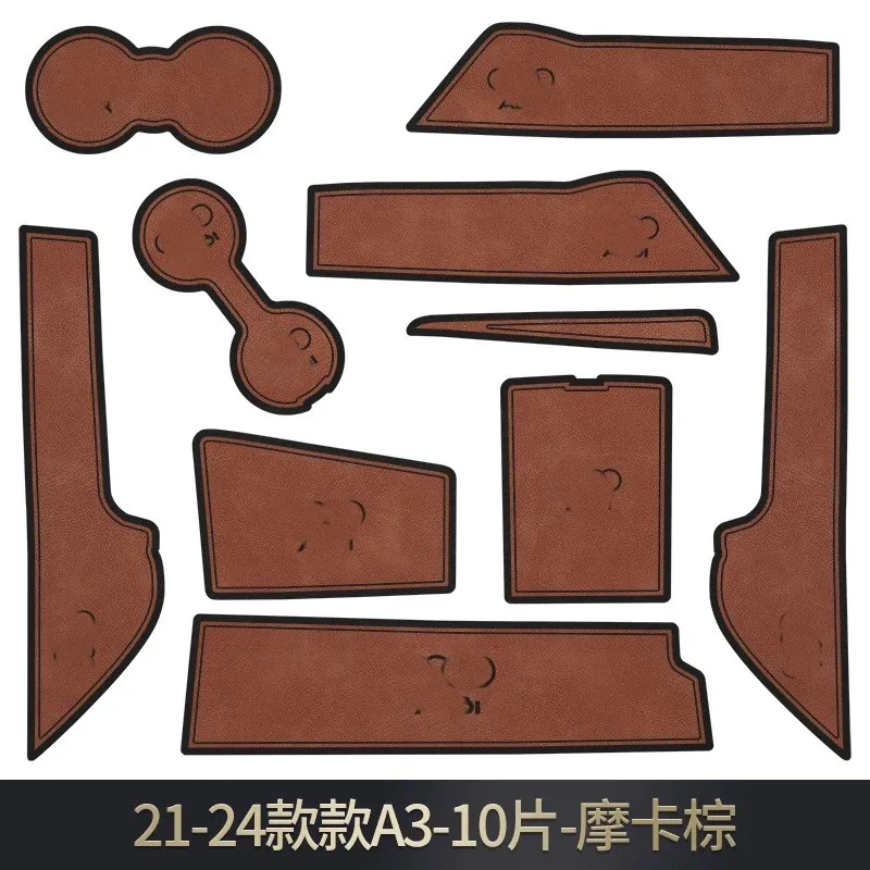 For Audi A3 A3L S3 2021-2024 Car Interior Door Groove Mats Gate Slot Pad Non-slip Cup Mat Accessories Cover