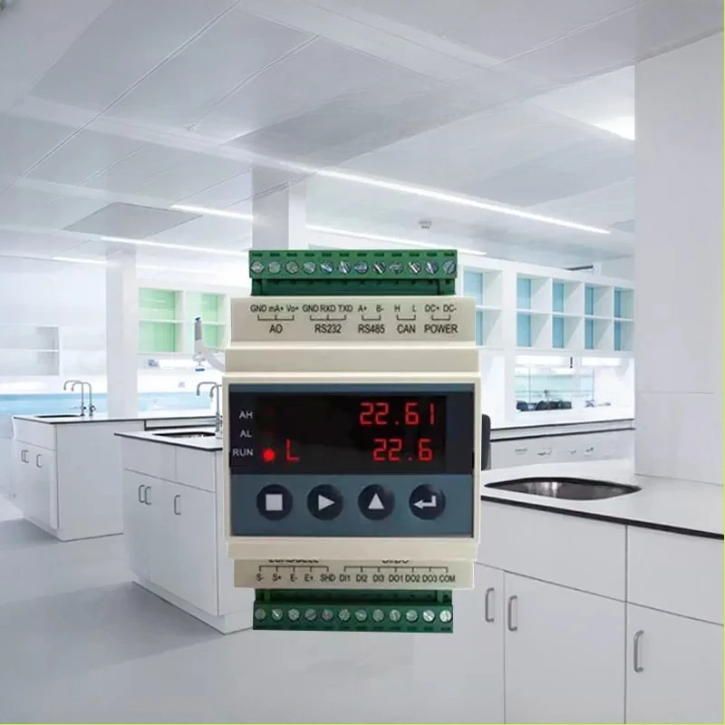 Weighing Transmitter M6 BST106-B60L DIN Rail Weight Display Meter RS485 Analog Output for PLC