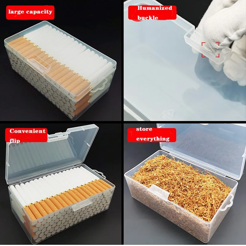 Cigarette Box Lightweight Flip Cover Plastic Cigarette Case Men Women Smoking  Large Capacity And Durable Storage Box