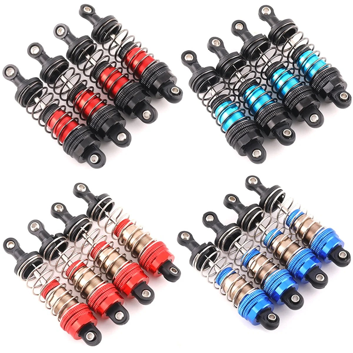 1 Set RC Car Metal Shock Absorber for SCY 1/16 MJX H16H 14301,14210 1/16 1/12 1/14 Upgrade Parts Accessories 75mm A