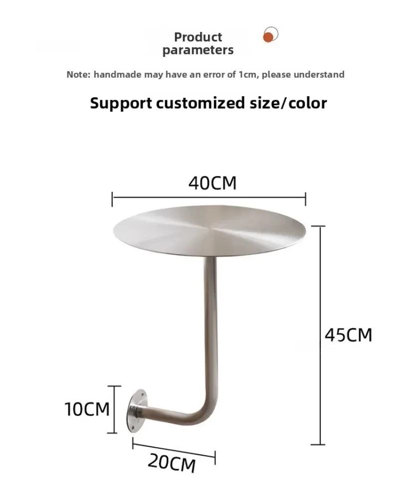 Balcony Luxury Round Tables Stainless Steel Coffee Tables Creative Multifunction Simple Tea Tables for Living Room Furniture