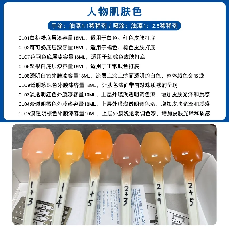 السيد هوبي CL01 ~ CL09 Mr.COLOR LASCIVUS نموذج لون البشرة طلاء زيتي لنموذج دمية أرقام ألوان الجلد أصباغ اللوحة #5