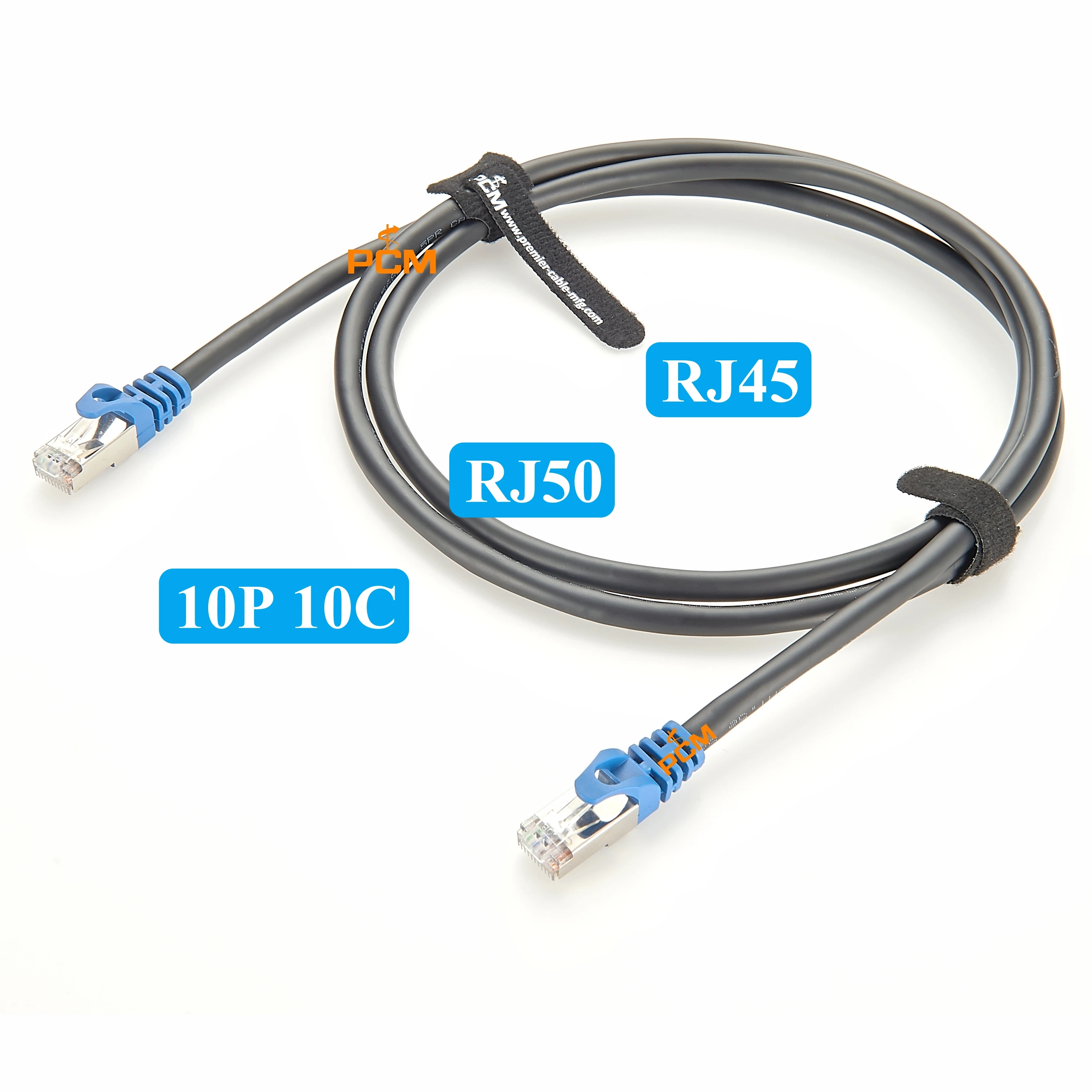 RJ45 RJ50 Plug 10P10C Cat5e Camera I/O Power Trigger Cable 10 Pin 10 Core for Basler GigE Camera Data Cable S/FTP Ethernet PoE