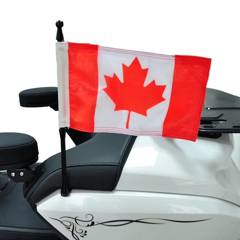 Motorcycle Luggage Rack Rear Side Flag Pole Mount Flag Shelf Flag Pole With Canada Flagpole Kit For Honda Gold Wing GL1800 F6B