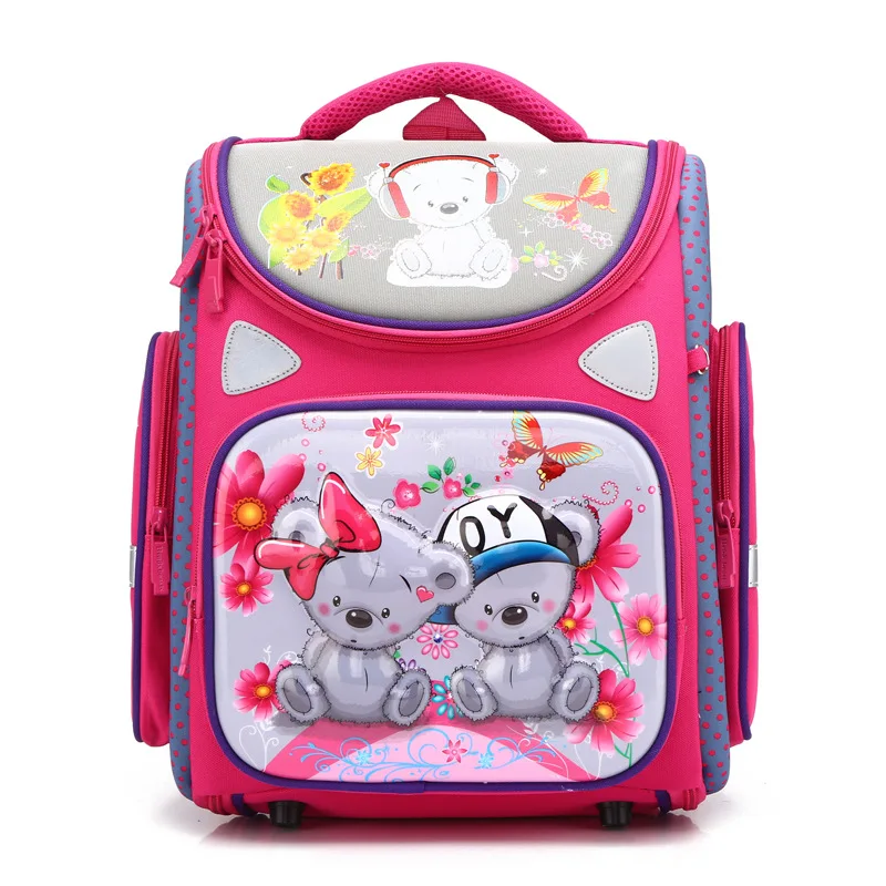 Sacs à Dos d\'École Primaire de Qualité Supérieure, Cartable Orth4WD avec Dessin Animé pour Enfant Garçon et Fille