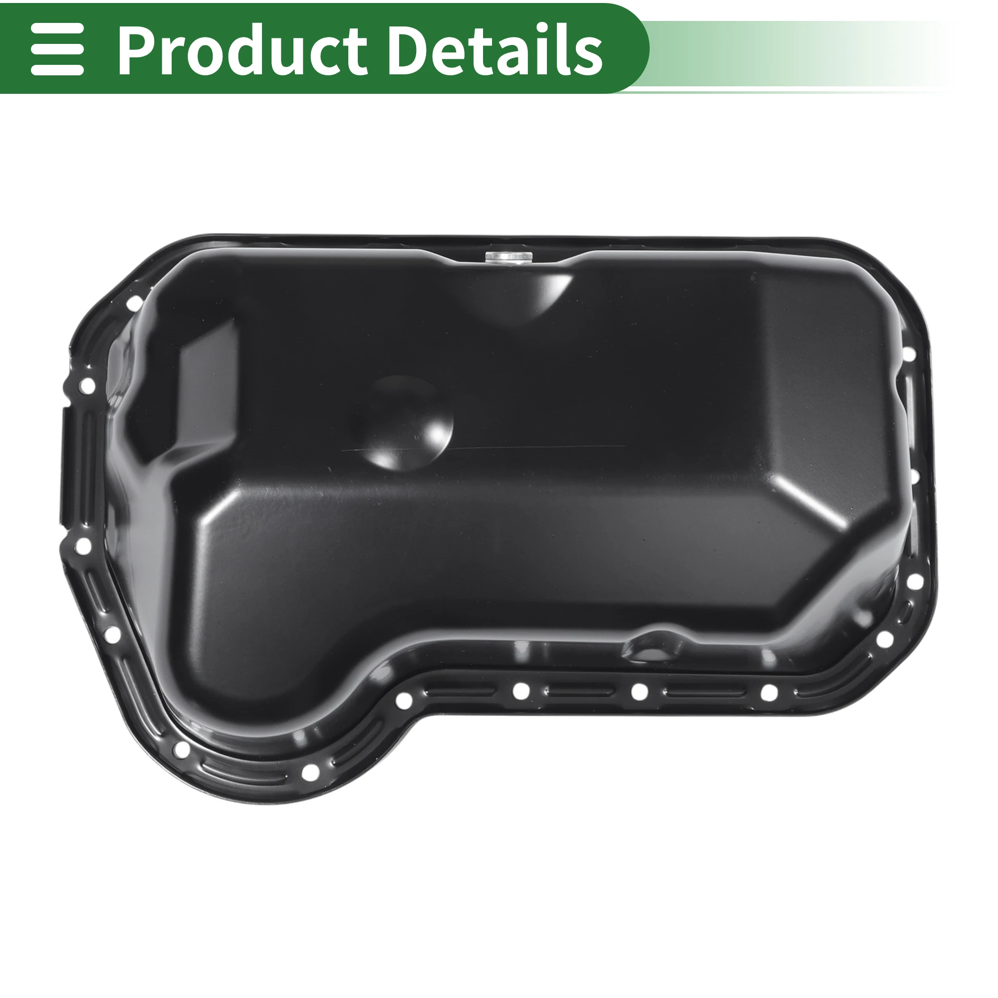 

UXCELL No.049103601 Engine Oil Pan Oil Pan Sump Transmission Oil Pan for Volkswagen POLO 1995-2001 Iron Black