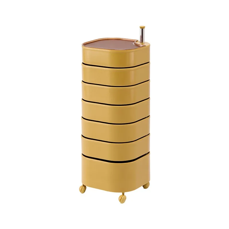 360 rotating mobile bedroom small cabinet, small storage simple locker