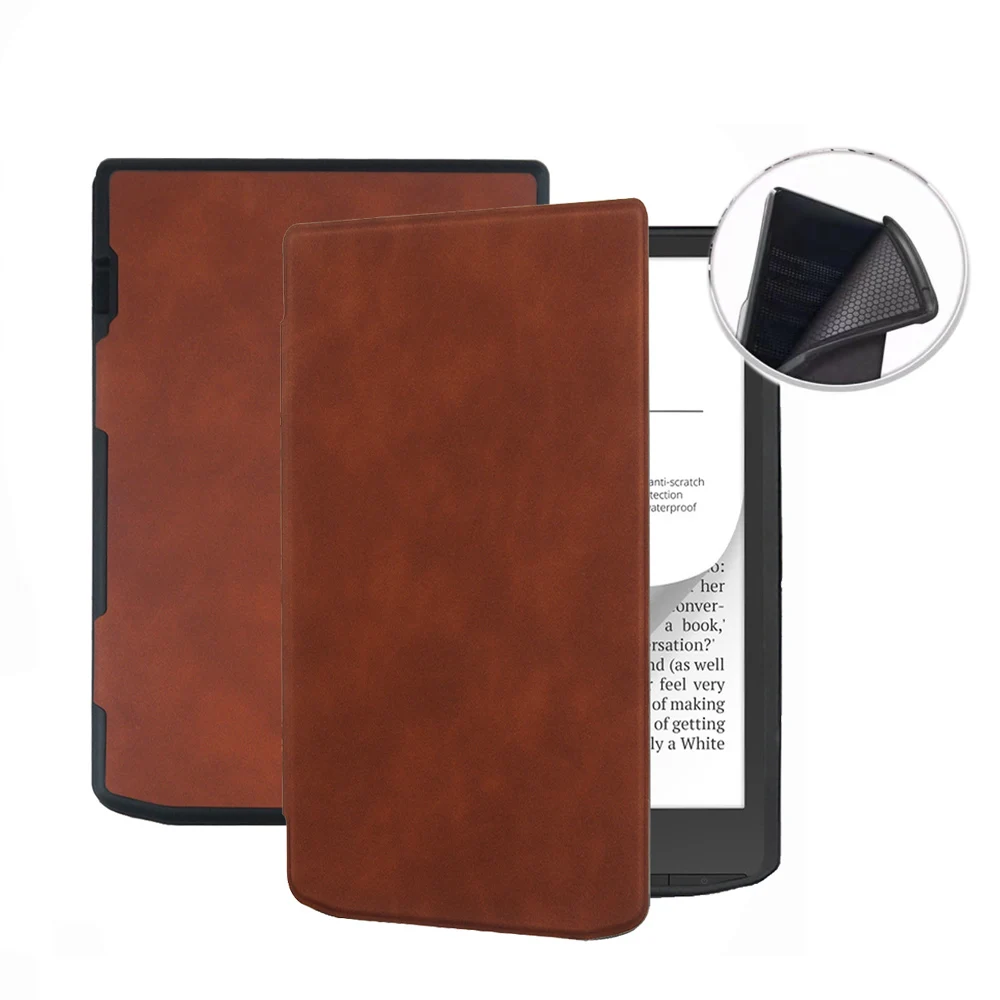 

For PocketBook InkPad Color 3 and Color 2 PU Leather Soft Case 7.8'' E-book Reader Cover Auto Sleep Wake PB743 Shell Cases